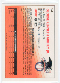 1992 Donruss Ken Griffey Jr. Baseball Card #24 - Seattle ...