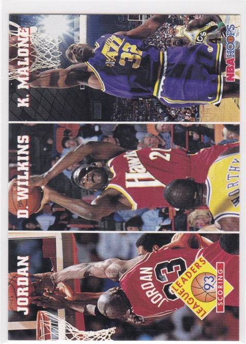 1993-94 Hoops Dominique Wilkins Michael Jordan Karl Malone Bulls #283 🏀