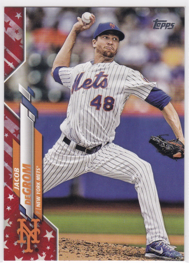 Jacob DeGrom 2020 Topps Series 1 #332 Independence Day SP 22/76 - Sports  Card King