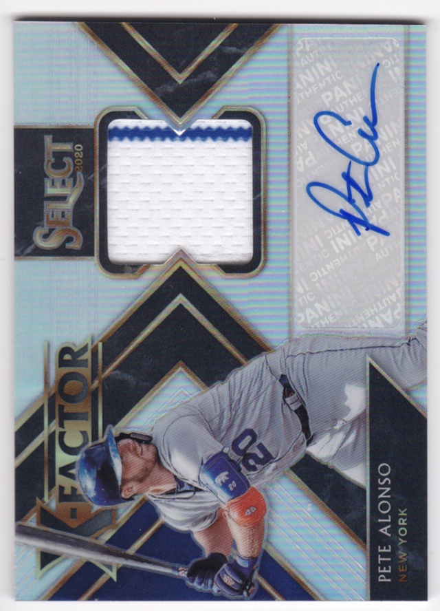 Pete Alonso 2020 Panini Select XFPA XFactor Jersey Auto Holofoil SP