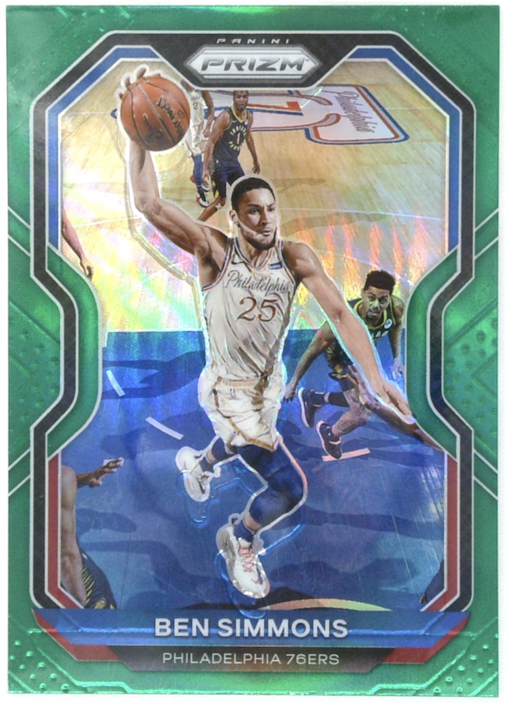 Ben Simmons 2020-21 Panini Prizm Basketball Green Prizm #125 - Sports Card  King