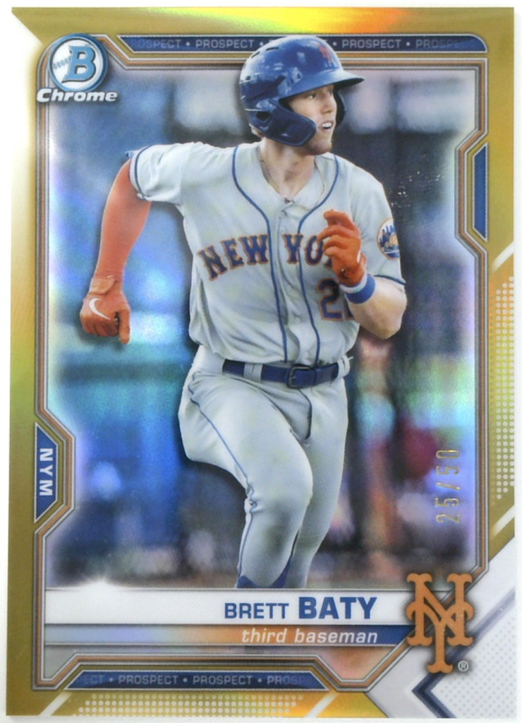 2021 Bowman Brett Baty Green Camo Prospect - BP-67 New York Mets