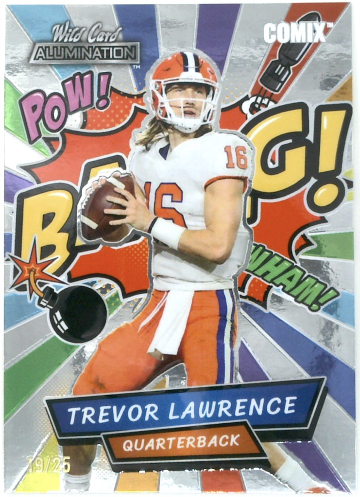 2021 popular Wild Card Alumination Trevor Lawrence Starbright Holo Lux 18/225 Rare RC