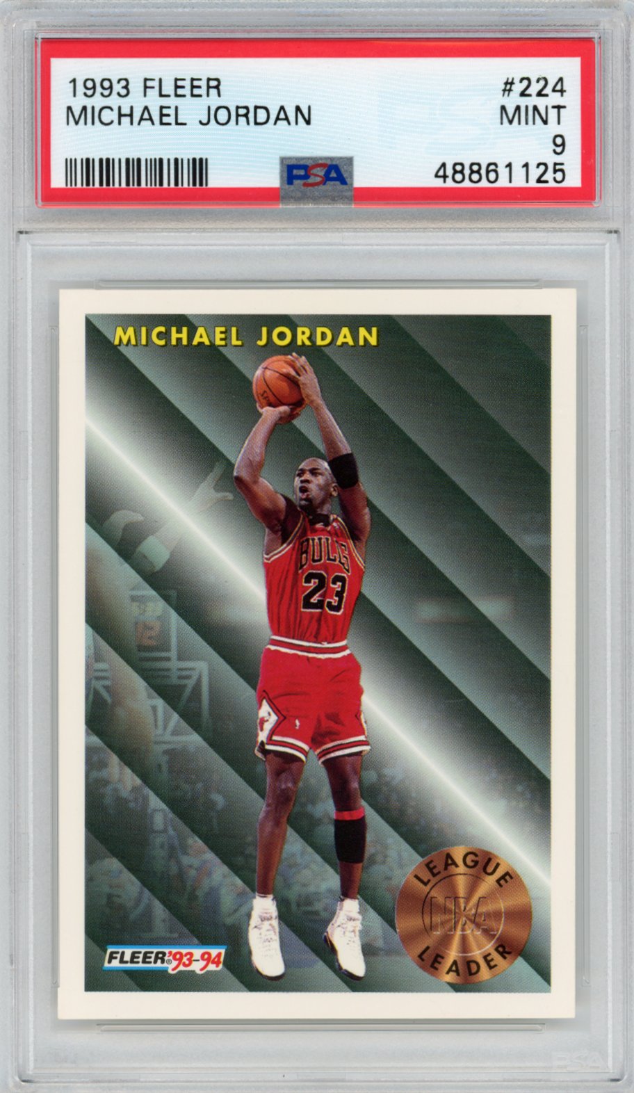 Michael Jordan 1993 Fleer League Leader #224 PSA 9 Mint - Sports Card King